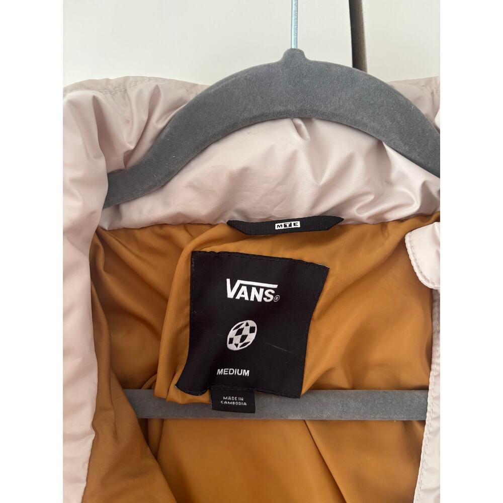 Vans Medium Two-Tone Puffer Jacket Yellow and Beige - Picture 4 of 8